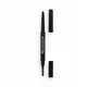 Crayon à sourcils crémeux 2-en-1 avec pinceau Makeup Revolution Duo Brow Definer Medium Brown, 0,2 g